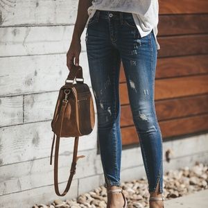 KanCan VICI Split Ankle Denim NWT sz 9